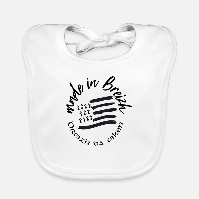made in breizh - Bavoir bio Bébé - blanc