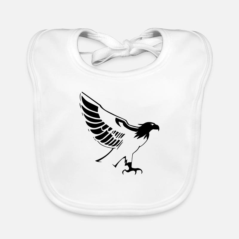 aigle qui vole ouvrant les ailes de profile Bavoir bio Bébé