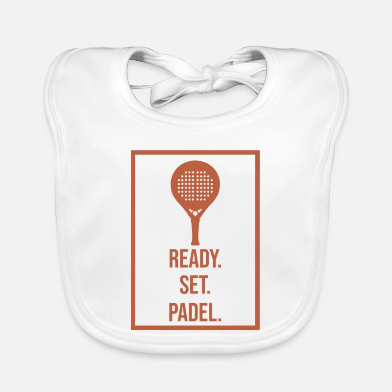 Racket Player Padel Statement Padel Game Sport Organic Baby Bibs