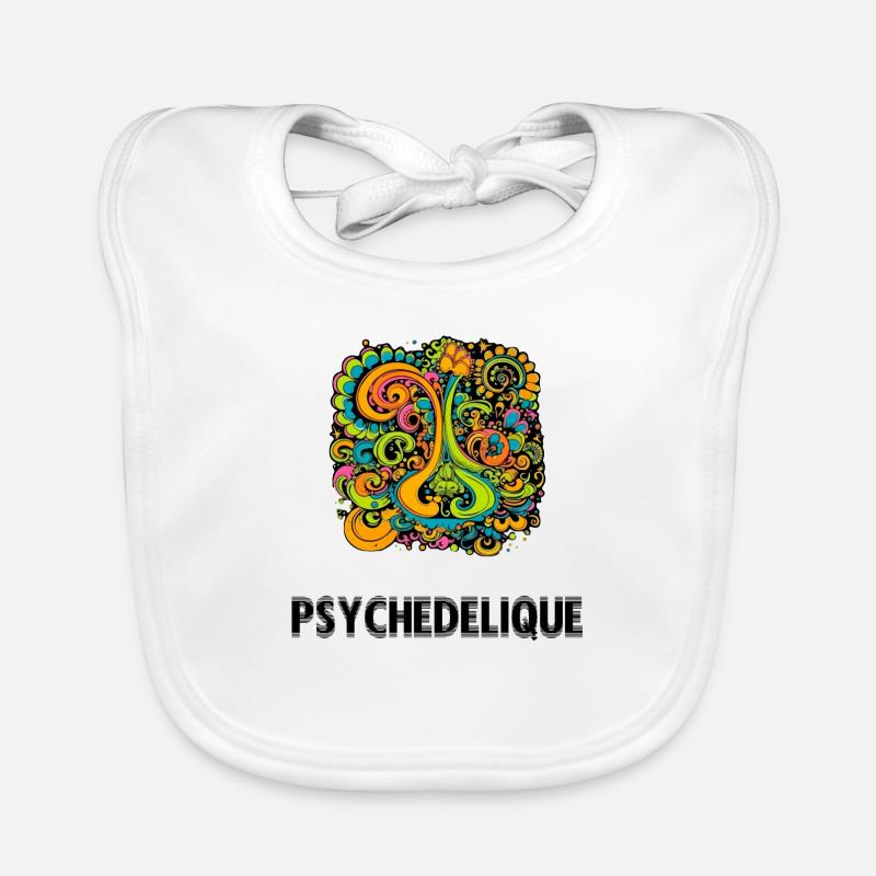 Psychedelic Organic Baby Bibs