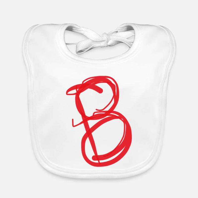Oblique red peppy B Organic Baby Bibs