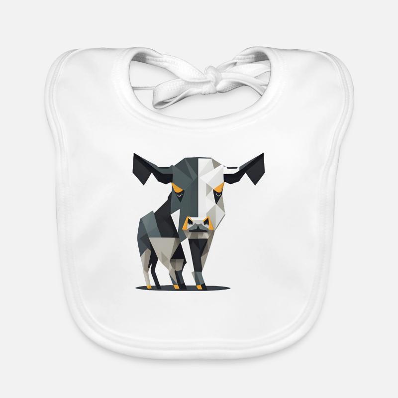 Vache polygonale Bavoir bio Bébé