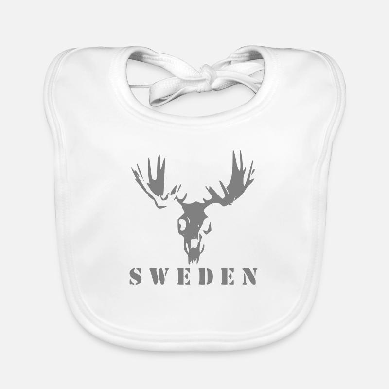 Elchschädel Schweden Baby Bio-Lätzchen