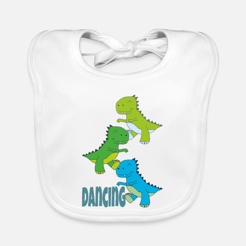 dinos dancing Baby Bio-Lätzchen