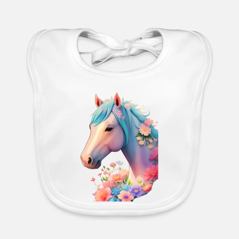 Blütenpferdchen Baby Bio-Lätzchen