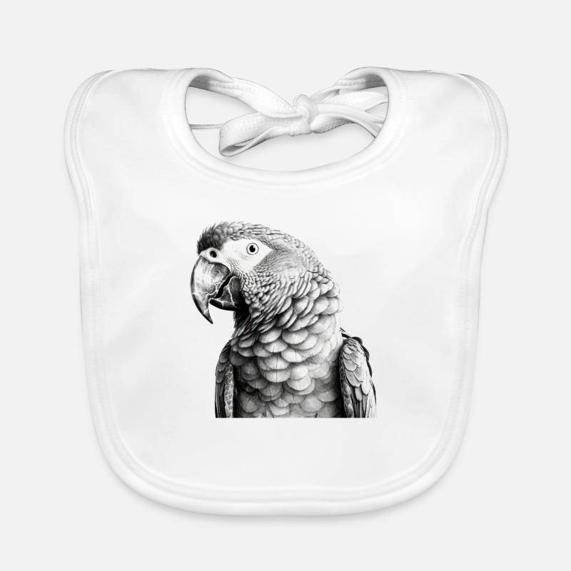 Papagei mit Bleistift Baby Bio-Lätzchen