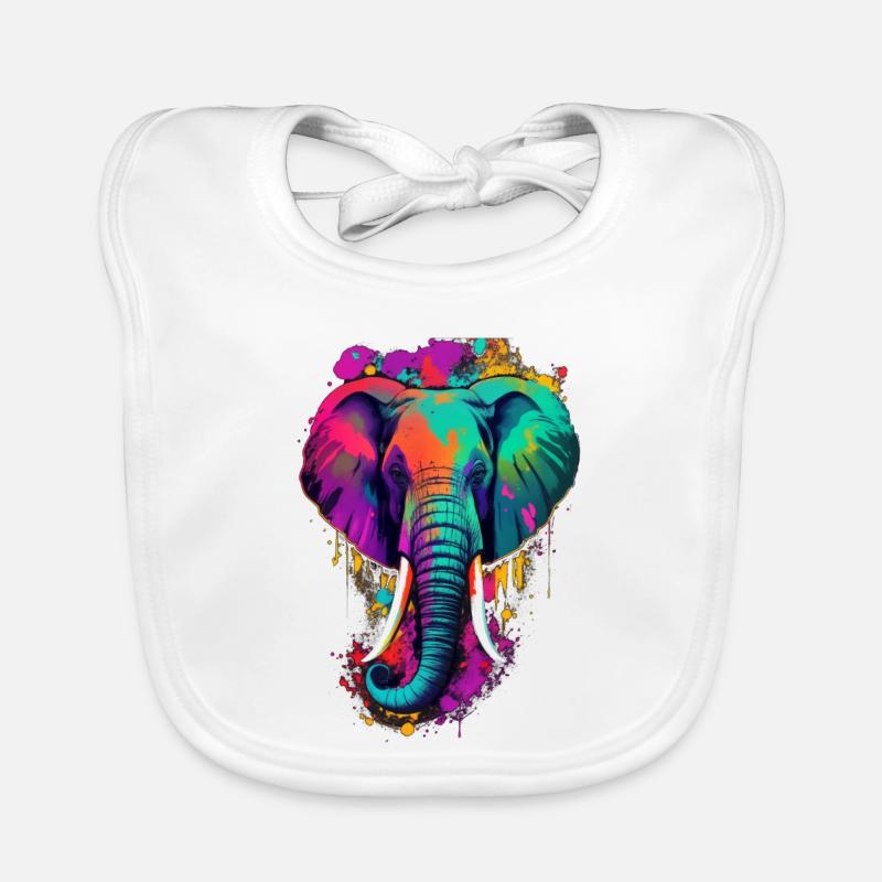Éléphant Bavoir bio Bébé