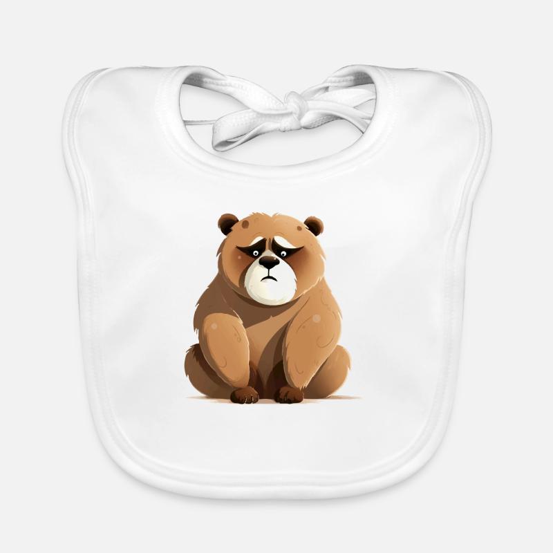 Bibi l'ours grognon Bavoir bio Bébé