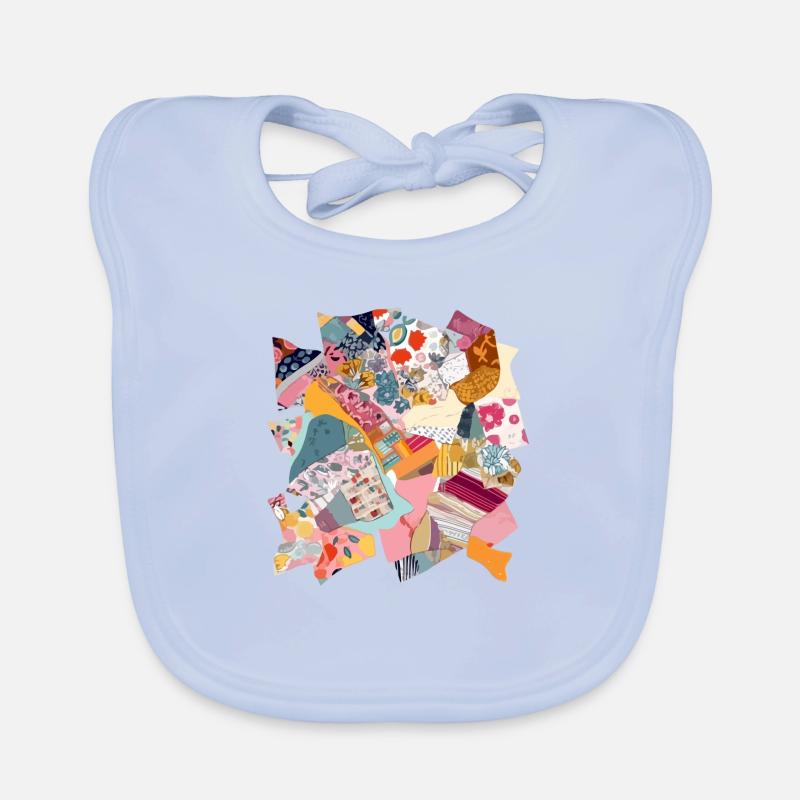 Stoff-Patchwork Nr. 2 Baby Bio-Lätzchen