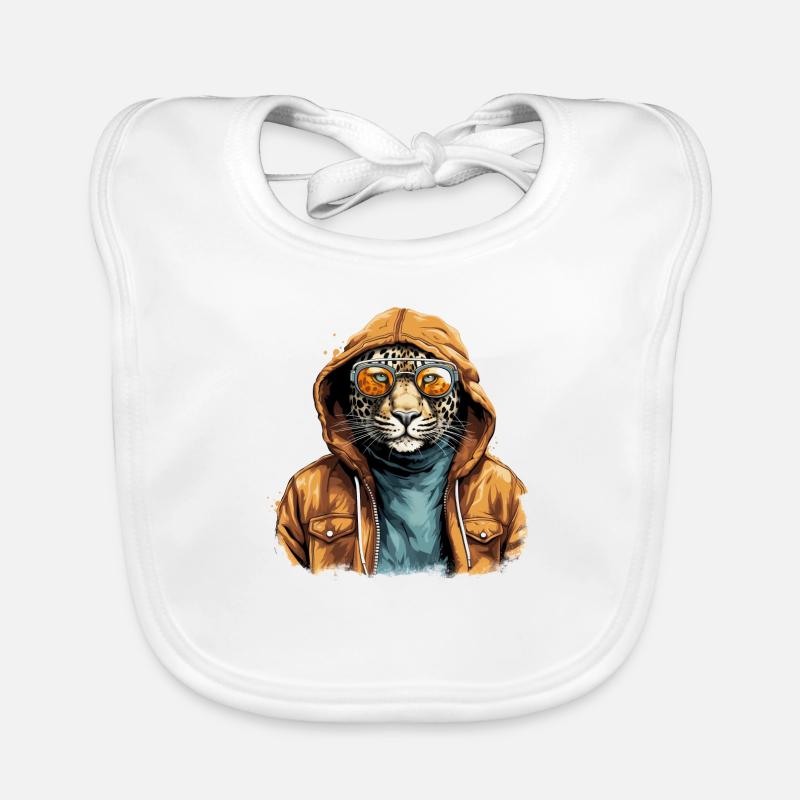Street style leopard | Leopard lovers Organic Baby Bibs