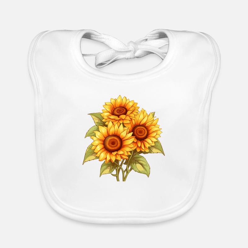 Sonnenblumen Baby Bio-Lätzchen