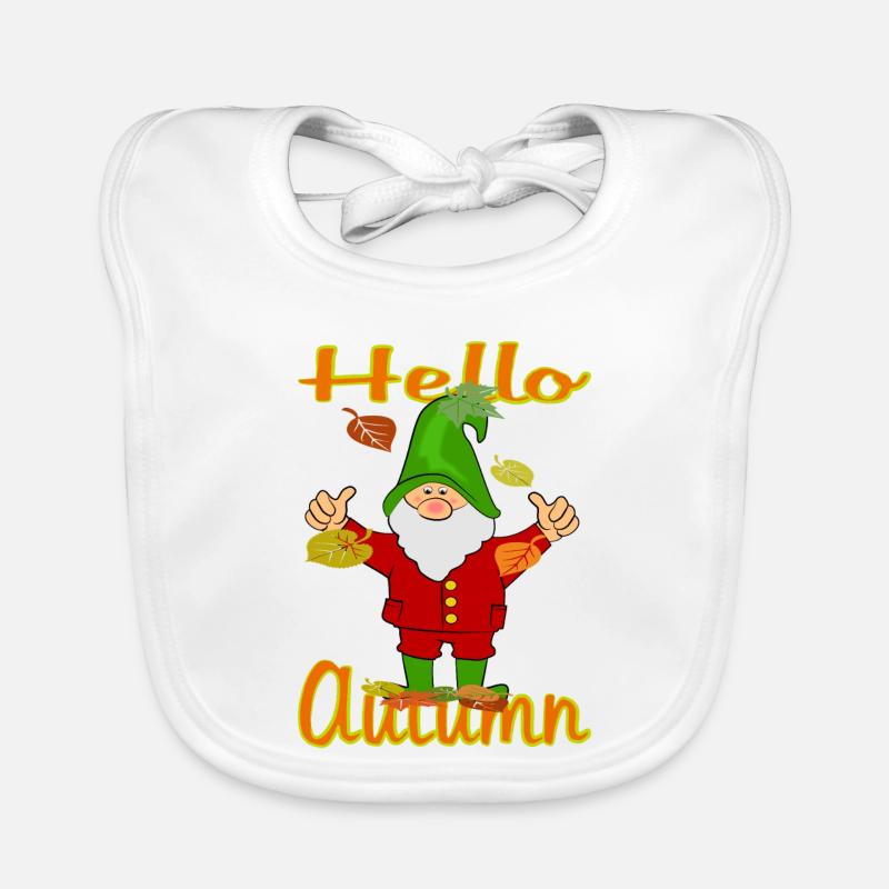 Gnome Automne Bavoir bio Bébé