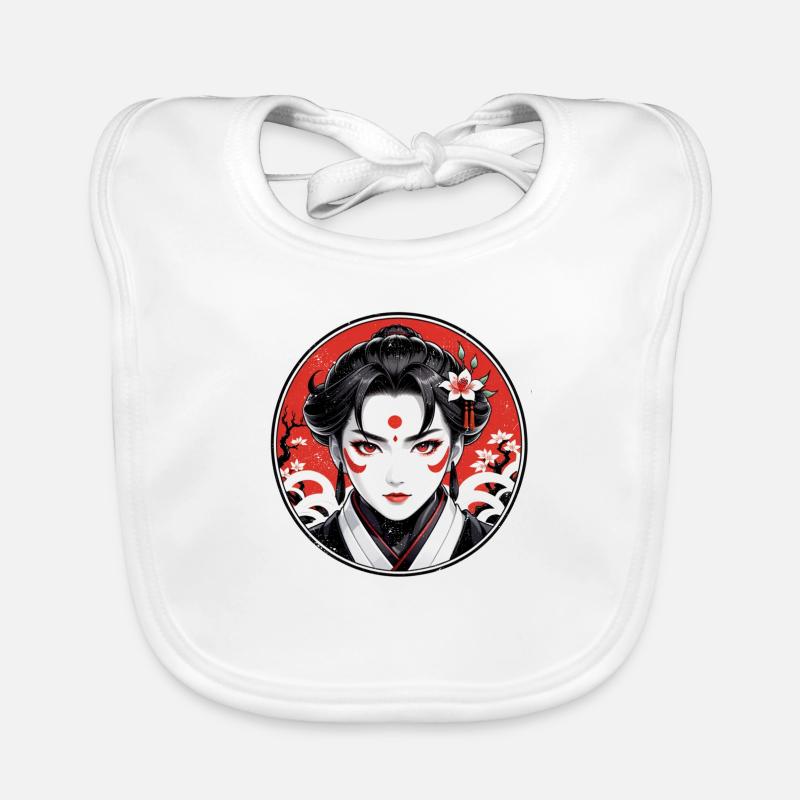 Samurai-Krieger - Japan - Dämon Baby Bio-Lätzchen