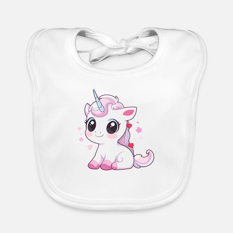 Süßes Einhorn Baby Bio-Lätzchen
