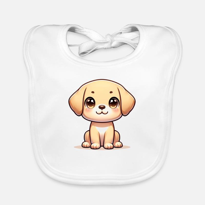 Illustration numérique de chien Labrador mignon Bavoir bio Bébé