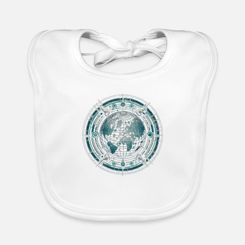 Global Surveillance Grid Organic Baby Bibs