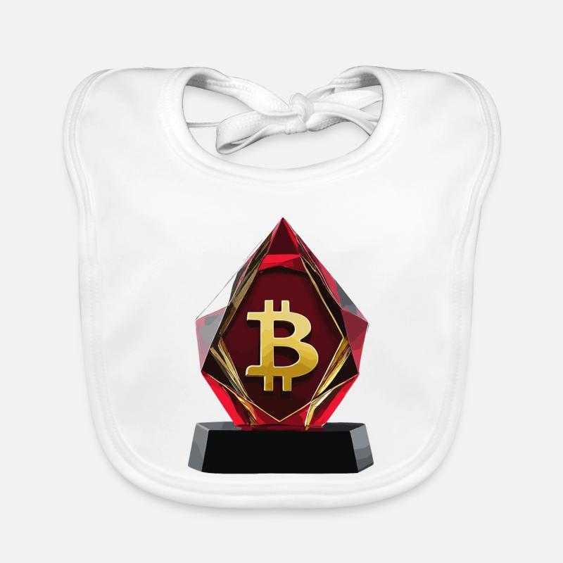Conception de logo Bitcoin Crystal Bavoir bio Bébé