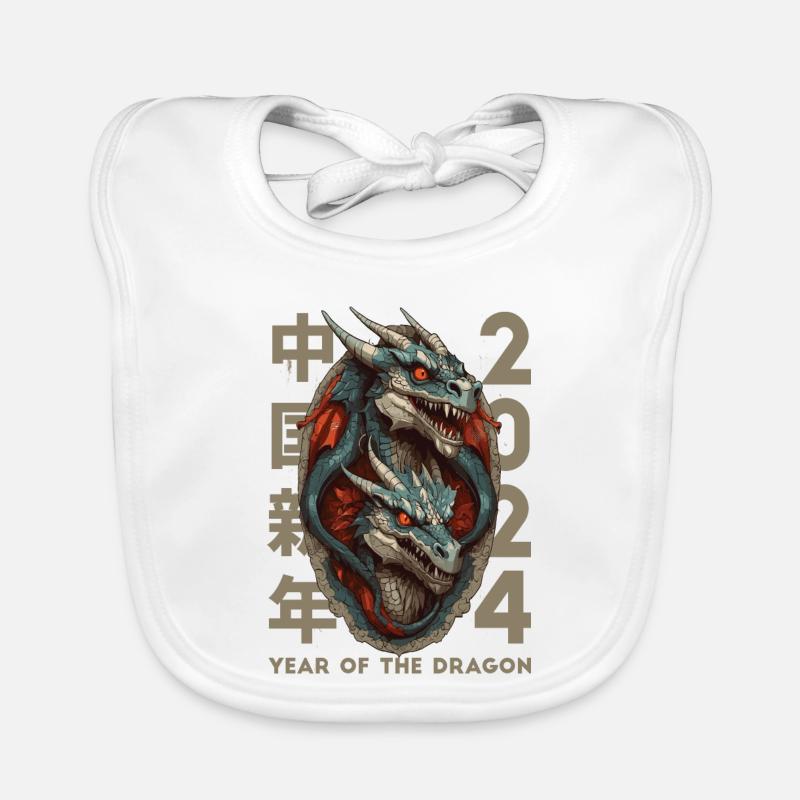 Dragon chinois Bavoir bio Bébé