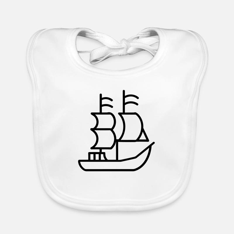 Pirate ship Organic Baby Bibs