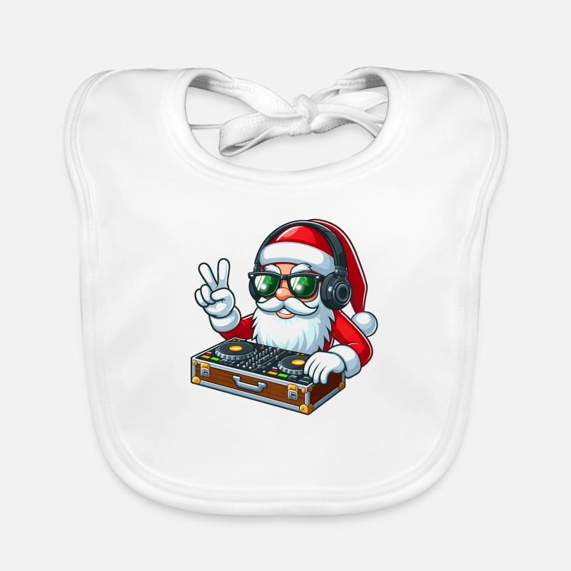 Père Noël cool avec des lunettes de soleil Bavoir bio Bébé