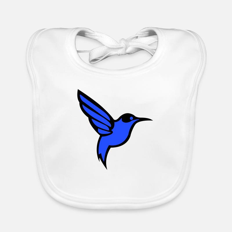 kolibri vogel - Baby Bio-Lätzchen - Weiß