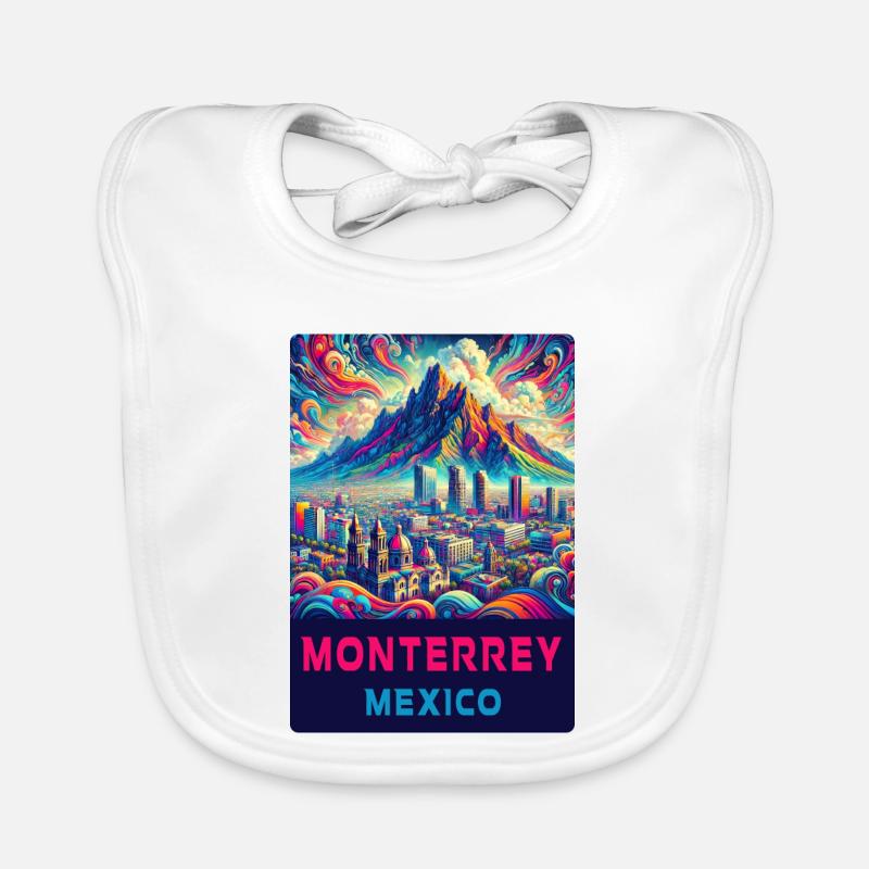 Monterrey Mexiko Design Baby Bio-Lätzchen