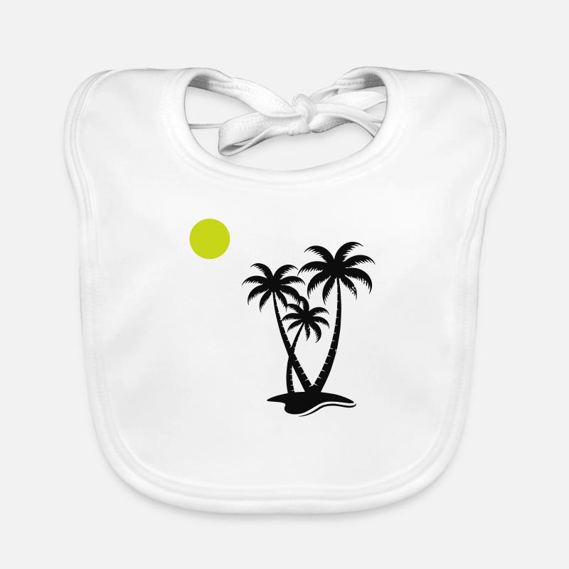 Palm Trees 2 Organic Baby Bibs