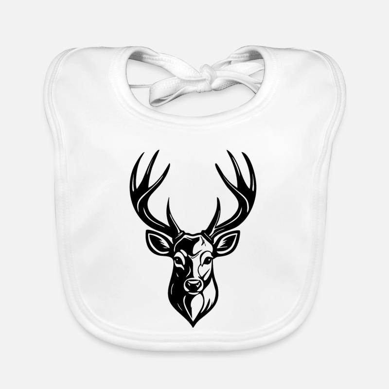 DEER HEAD Organic Baby Bibs