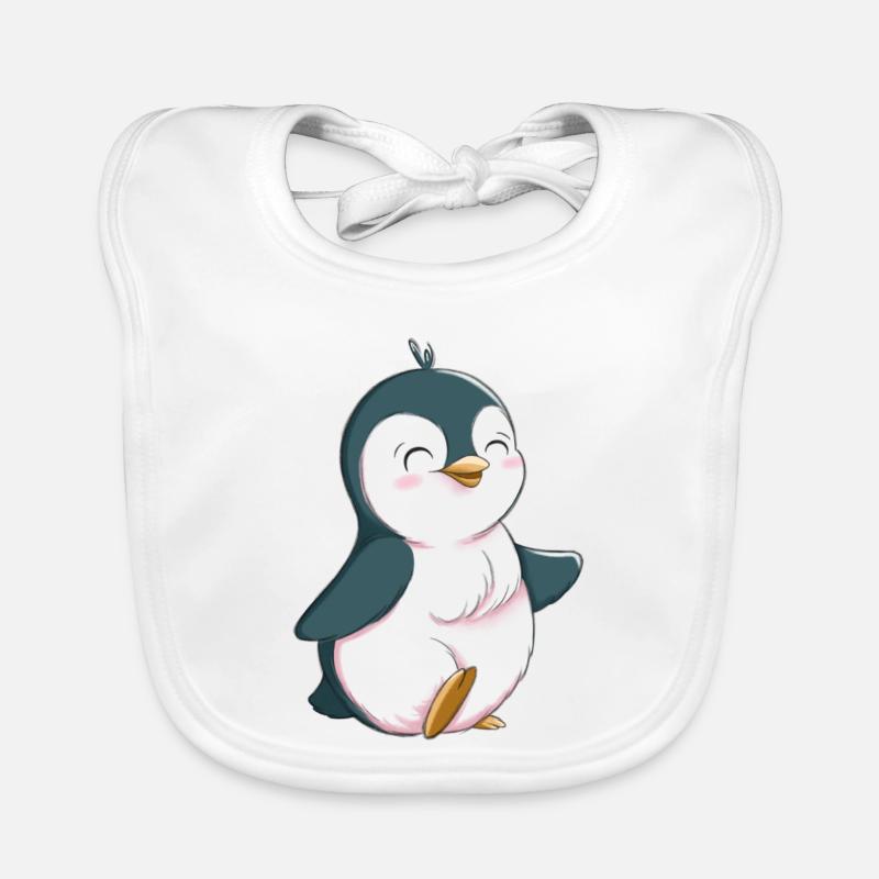 Pingouin mignon Bavoir bio Bébé