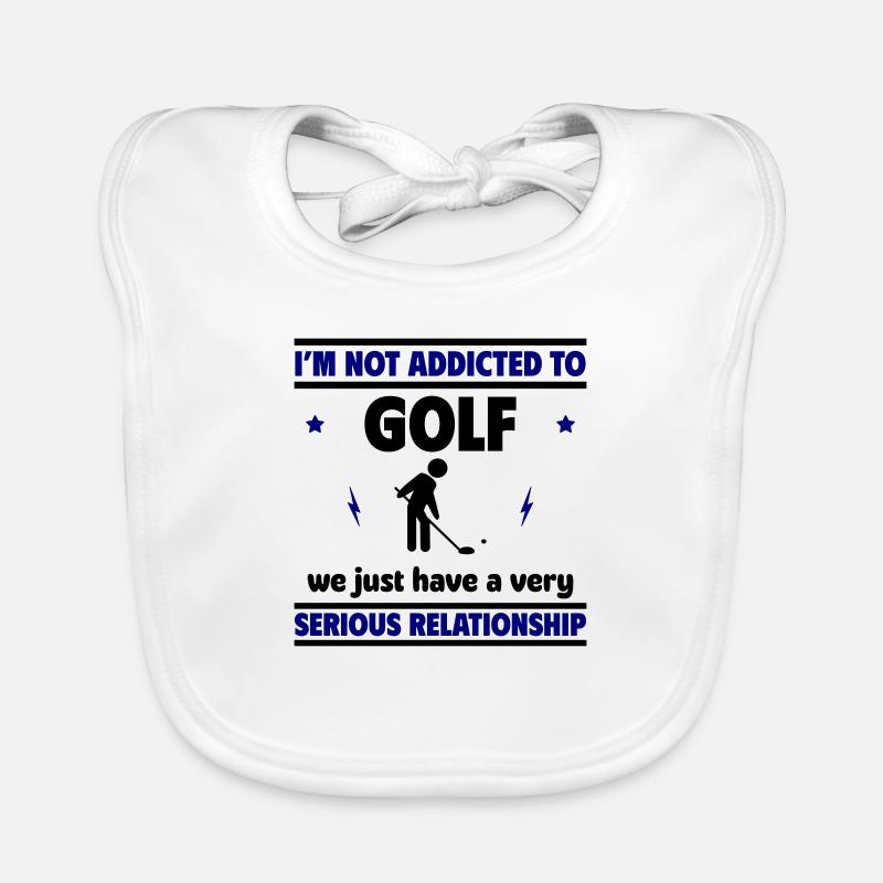 I'm not addicted to golf Organic Baby Bibs