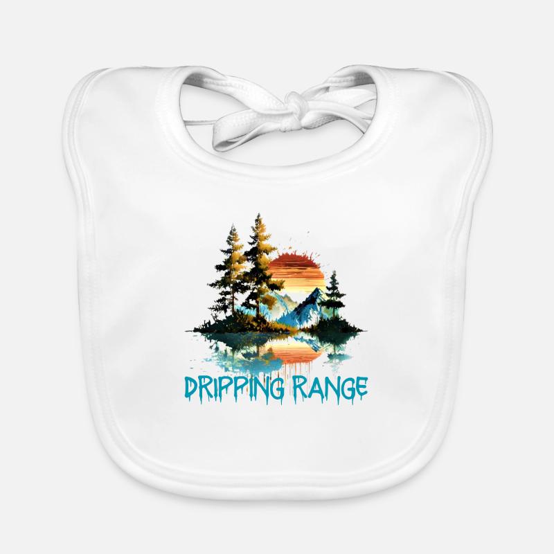 DRIPPING RANGE Dripping Horizon Mountain Tee Organic Baby Bibs
