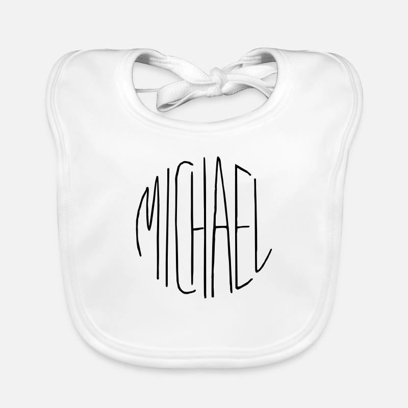 Michel - Bavoir bio Bébé - blanc