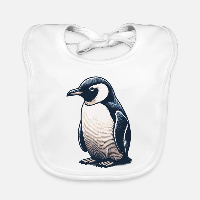 Pingu - Baby Bio-Lätzchen - Weiß