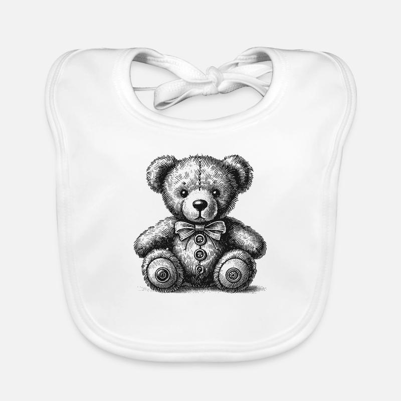 Teddy bear Organic Baby Bibs