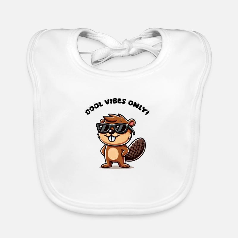 biber comic sonnenbrille Baby Bio-Lätzchen