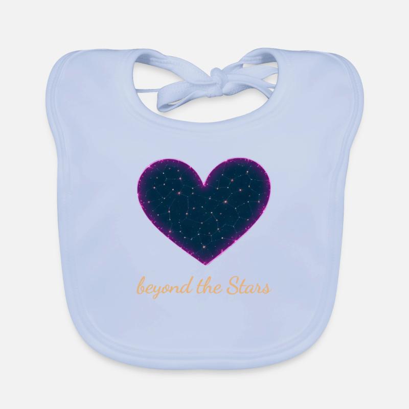 Liebe jenseits der Sterne Herz-Design Baby Bio-Lätzchen