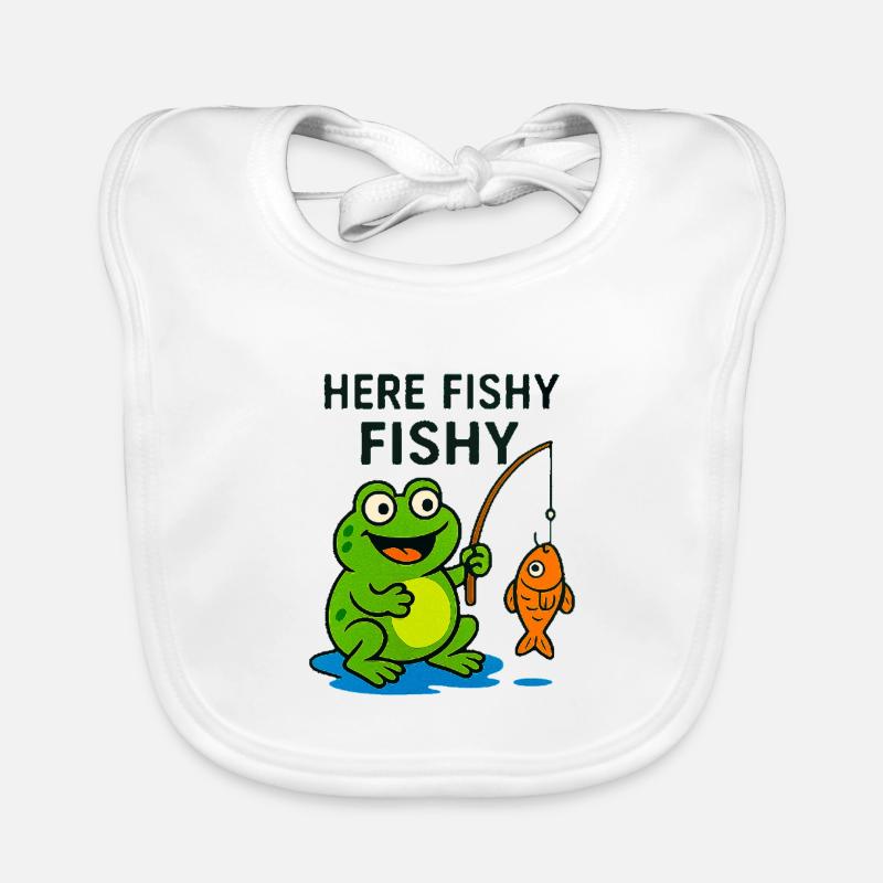 Friendly Fish Monkey and Frog Organic Baby Bibs