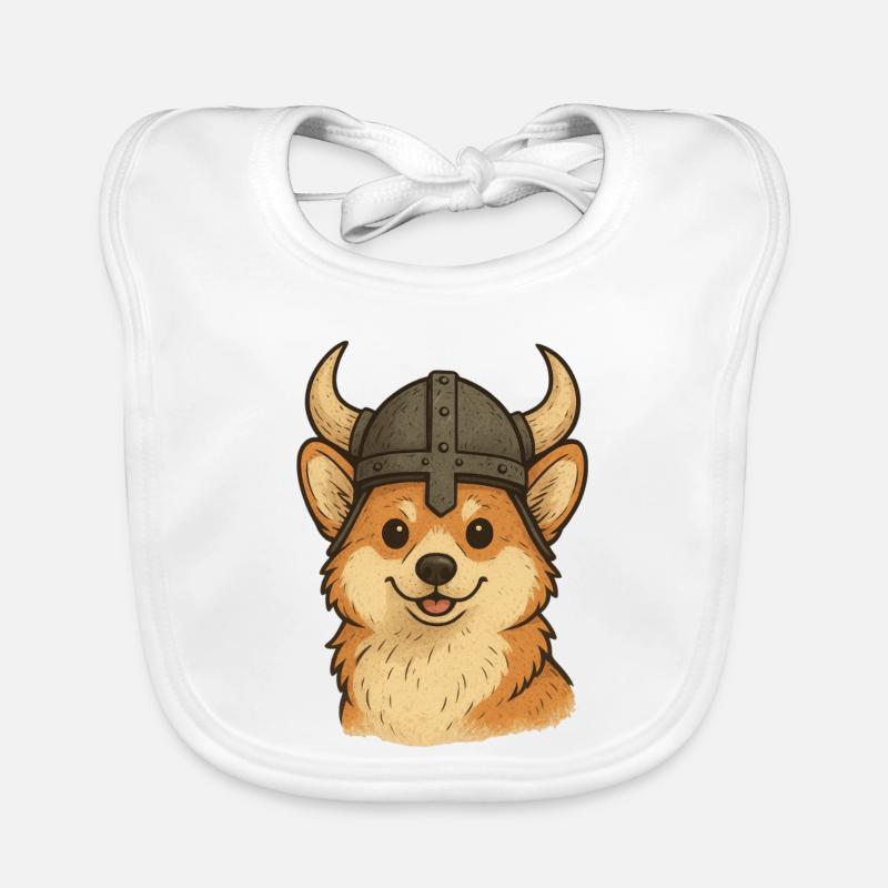 Wikinger-Hund Illustration Baby Bio-Lätzchen