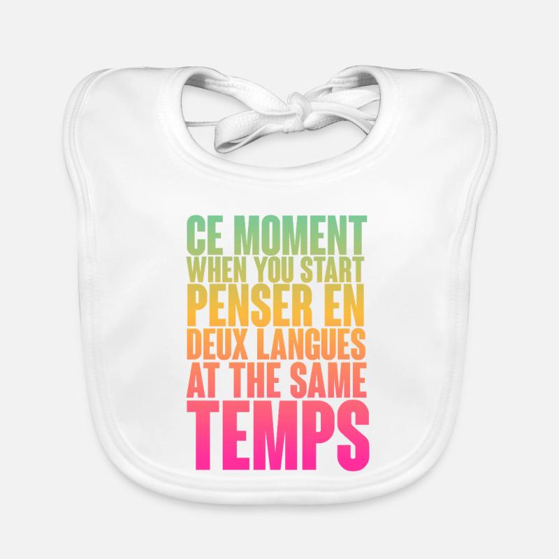 COOL SAYING FOR MULTILINGUALS, INTERNATIONAL Organic Baby Bibs
