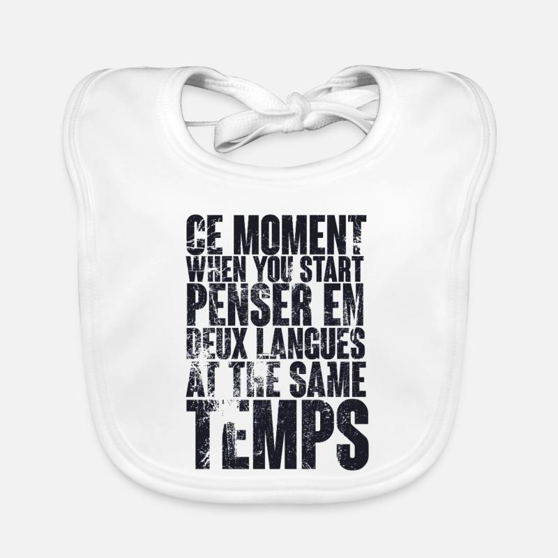 CITATION COOL POUR LES MULTILINGUES, bilingues Bavoir bio Bébé