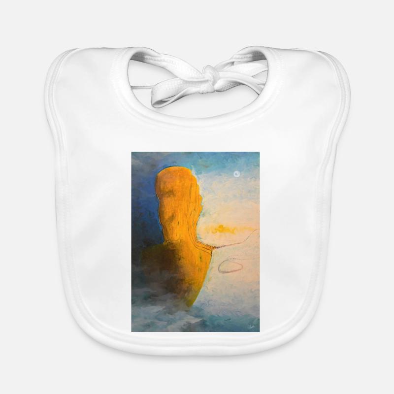 Abstract Multitude Human Silhouettes Organic Baby Bibs