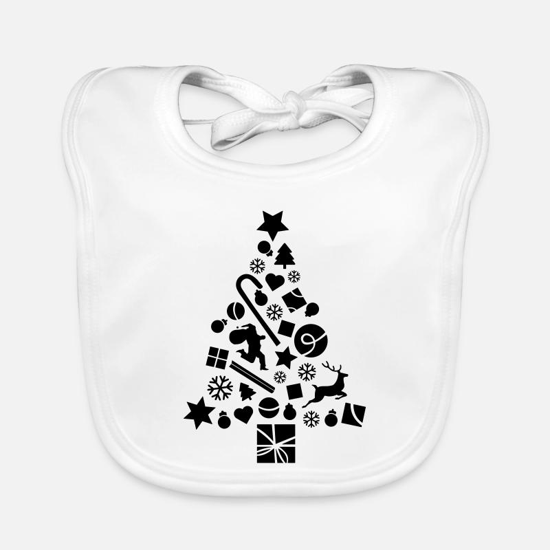 Weihnachtsbaum voller Dekoration Baby Bio-Lätzchen