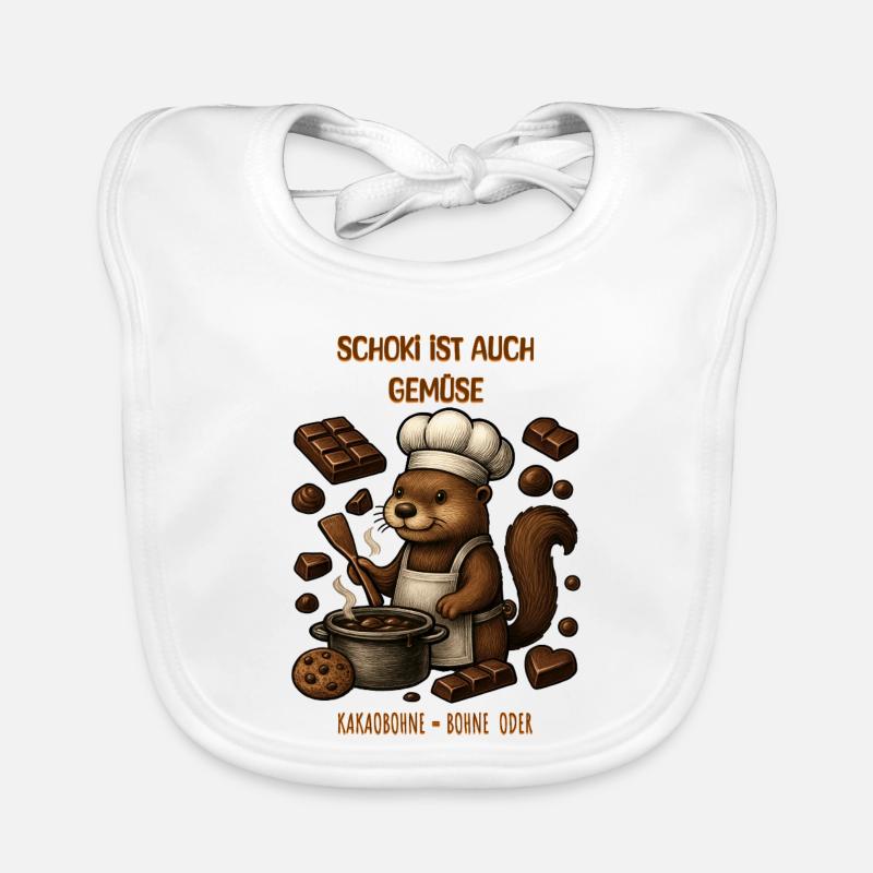 Maître cuisinier du castor au chocolat Bavoir bio Bébé
