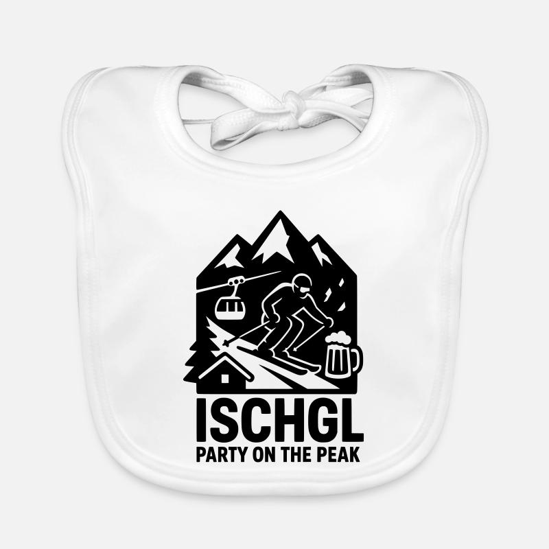 Ischgl Party on the Peak - Baby Bio-Lätzchen - Weiß