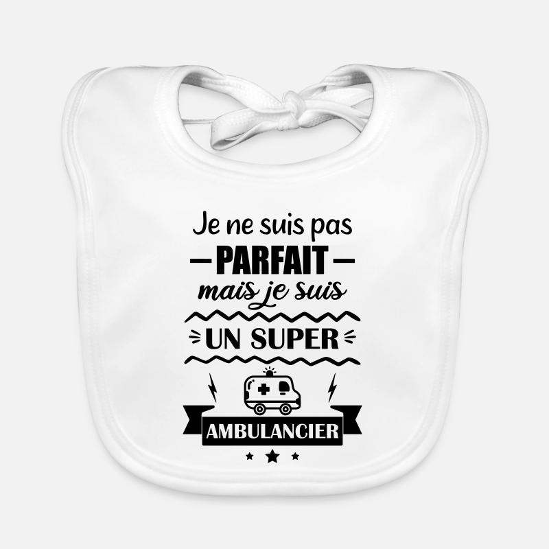 Super Emergency Ambulance Organic Baby Bibs