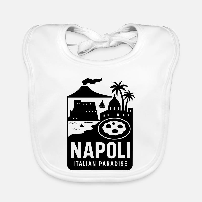 neapel napoli - Baby Bio-Lätzchen - Weiß