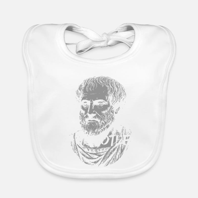 Aristotle Silhouette Portrait Organic Baby Bibs
