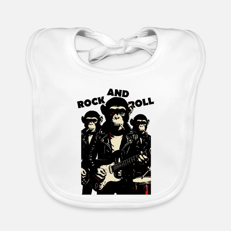 Groupe Singe Rock and Roll Bavoir bio Bébé