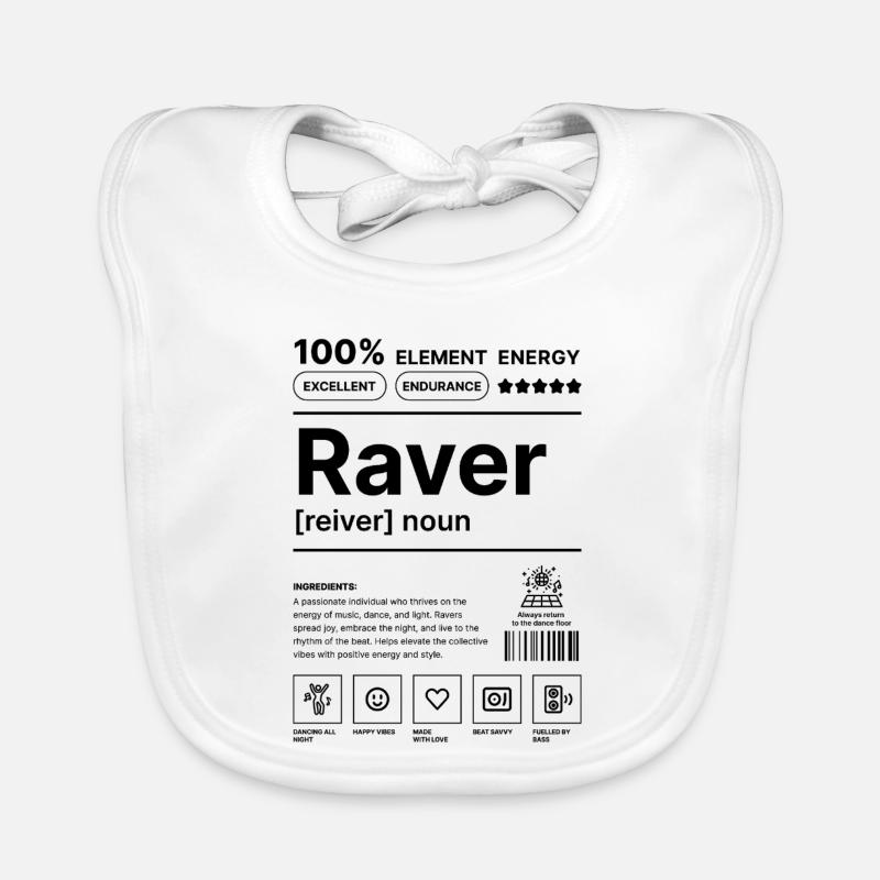 Mode de vie raver Bavoir bio Bébé