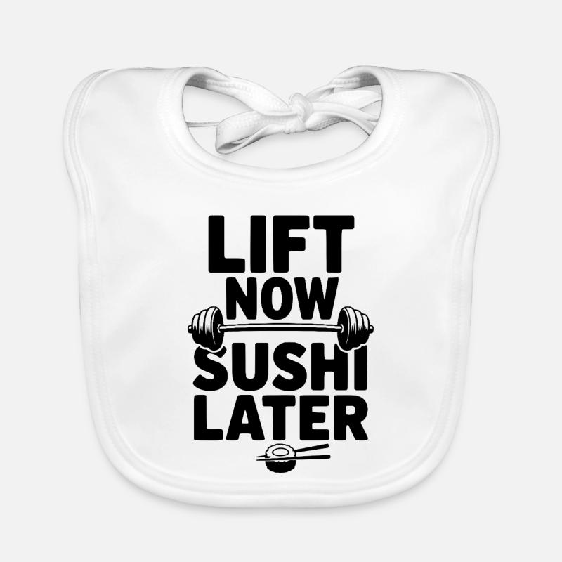 Hebe jetzt. Sushi später. Baby Bio-Lätzchen